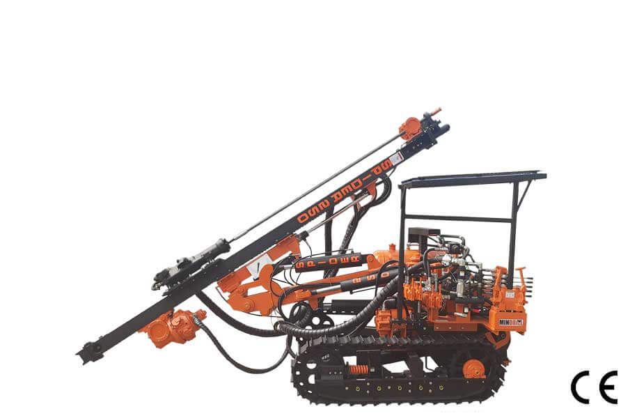 Crawler drills for roof bolting